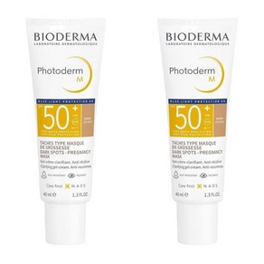 바이오더마 포토덤 M 다크스팟 프레그넌시 마스크 젤 크림 골든 틴트 SPF50+ 40ml 2팩 (프랑스) Biodema Photodem M Dak spots-Pegnancy, 2개