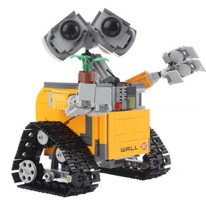 스키비디토일렛피규어 Wall e 하이테크 앱 Rc 로봇 모터 기능 빌딩 블록 액션 피규어 조립 모델 장난감 선물 687 개, [01] Wall, 1개