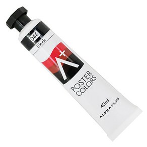 [알파색채]에이플러스 포스터칼라 40ml (색상 선택), 046/Black, 기본, 기본