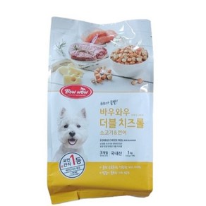 바우와우 더블 치즈롤 소고기&연어 1kg