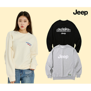 Jeep (지프) 남녀공용 루즈핏 맨투맨 8종택1