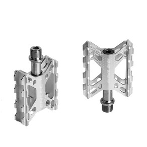 MTB 페달 마운틴 자전거 페달 마운트 베어링 경량 알루미늄 합금 섬유 자전거 플랫폼 페달 MTB 도로 자전거, 은, 1개