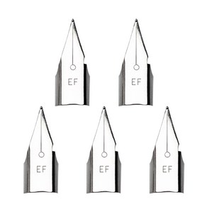 5pcs iidium 펜 팁 중간 펜촉 추가 미세 NIB 선택적 학생 작문 도구, 0.38mm