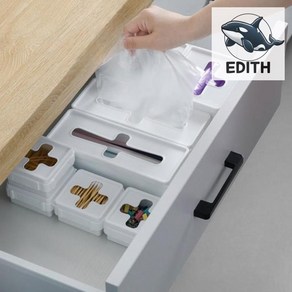 화이트 크로스 수납박스 3size 주방용품정리수납함 일회용품 정리 서랍속 수납 주방수납 주방정리, 1개, No.03 크로스수납 직사각