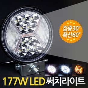 177W LED 써치라이트 원형 집중확산겸용