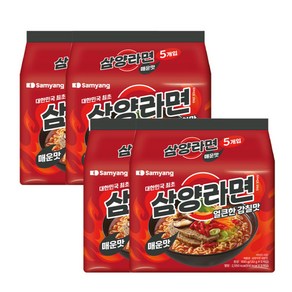 삼양 삼양라면 매운맛 20입 (5입 X 4개) 멀티팩, 삼양 삼양라면 20입 (5입 x 4개) /멀티팩, 20개