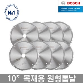 보쉬 원형톱날 모음 10인치 목재용 톱날 절단기 절삭, 10인치 120날 2.2mm, 1개