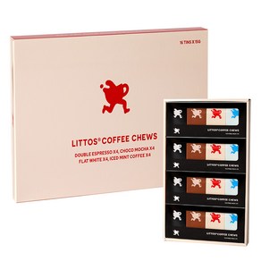 리토스 littos 씹어먹는 커피 4가지 맛별로 대용량 고급 선물 포장 15g X 4통 X 4박스, 16개