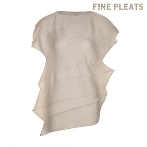 [FINE PLEATS] 피네 플리츠 지그재그 튜닉 아이보리