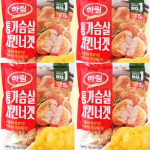 하림 통가슴살 치킨너겟, 500g, 4개