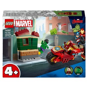 LEGO 76287 - 바이크를 탄 아이언맨과 헐크 / 레고 정품 마블, 1개