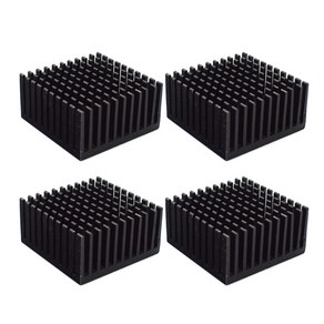 4PCS 히트싱크 키트 40x40x20mm + 3M용 열전도 접착 테이프 쿨러 알루미늄 히트싱크 냉각 P