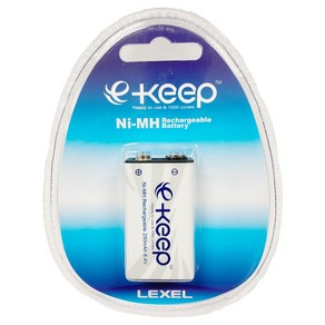 LEXEL e-Keep 9V Ni-MH 사각타입 충전지 8.4V 250mAh