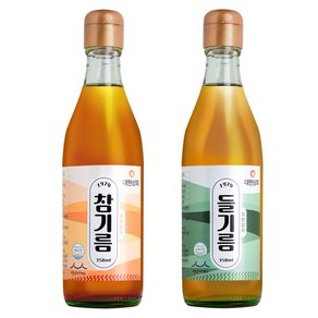 대현상회 저온압착 참기름 들기름, 2개, 350ml