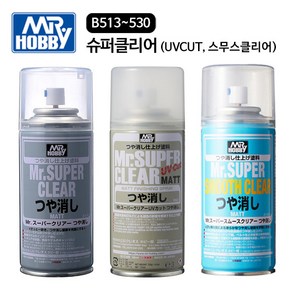 GSI 군제 마감제 슈퍼클리어 스무스클리어 UVCUT 유광 무광 반광 스프레이 (캔/170ml) (선택모음), 1개, 170ml, B514 슈퍼클리어 무광