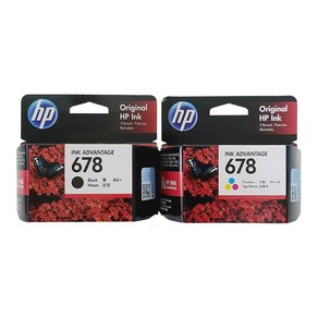 HP 678 잉크 HP3545 HP4645 HP2545 HP3540 HP2546, 검정+컬러, 1개