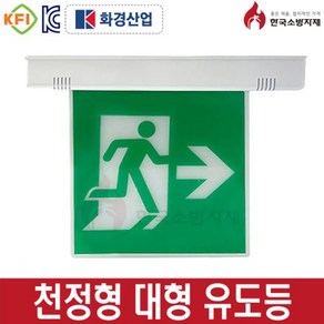 한국소방자재 피난구유도등 대형 천정형, 1개, 혼합색상