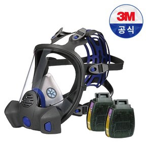 3M 정품 인증 전면형 방독면 풀셋트 - 3M FF800 농약살포 작업 패키지, 1개