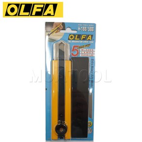 OLFA 올파H-1BB/5BB 커터칼 HBB-5B 5EA포함 25mm칼날 공업용 대형커터칼, 1개