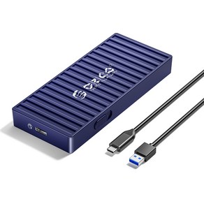 오리코 M.2 USB3.2 Gen2 컨테이너 외장SSD 케이스 9606/9610, 블루, 5Gbps C to A타입, 1개