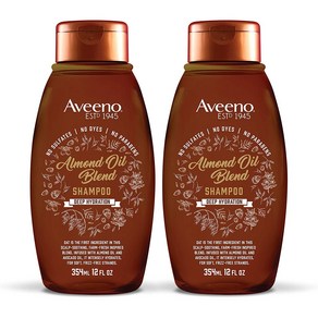 Aveeno Almond Oil Blend Shampoo 아비노 아몬드 오일 블렌드 샴푸 12floz (354ml) 2팩, 1개, 354ml