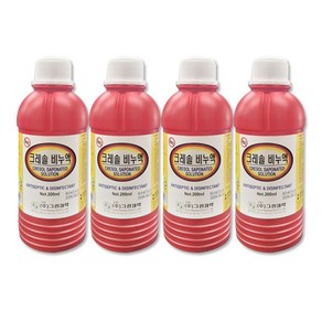 [세븐메디컬] 그린제약 크레솔비누액 200ml 유해동물 크레졸 소독약, 4개