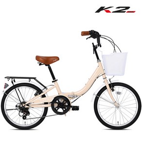 2025 케이투바이크 미니벨로 접이식자전거 브로디 7단 20인치, 크림베이지, 1개, 148cm, 미조립