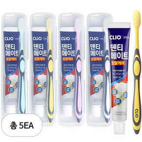 크리오 덴티메이트 휴대용 칫솔 치약 4p 세트, 50g, 5세트