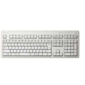 REALFORCE 리얼 포스 히가시 프레 R3 키보드 조용한 하이브리드 모델 무선 Bluetooth USB 무선유선 양 대응 풀 사이즈 정전 용량 무접점 방식 Windows iPad iPhone Andoid 승화 인쇄 일본어 배열 112 키 슈퍼 화이트 R3HA22