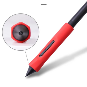 와콤 펜용 Wacom 와콤 펜 그립(LP-190-2K LP-1100-4K CTL472 672 4100 6100 CTH490 690), 1개, Red