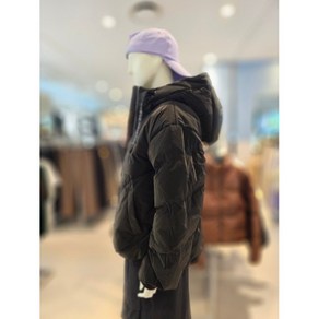 CLRIDE 클라이드 앤전 [CLRIDE.N] X [FRANK STONE] 강강추!30% 여성전용 디자인 NO.1 갑 테이핑 끈장식 반유광 세무느낌 립후드 다운점퍼