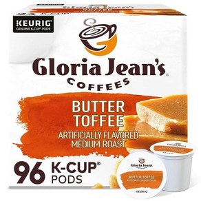 Gloia Jean's 커피 버터 토피 큐리그 K컵 24개입 161741, 24 Count (Pack of 4), 4개