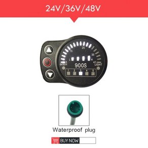 전기자전거 키트 KT LED900S 방수 연결 전기 자전거 컨트롤러 LED 패널 Kunteng Ebike 24V 36V 48V SM, LED900S WP Plug, 한개옵션1, 1개