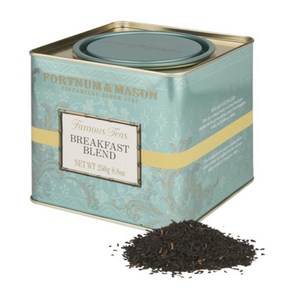 Fotnum and Mason Bitish Tea Beakfast Blend 250 포트넘 앤 메이슨 브리티시 티 브렉퍼스트 블렌드 250g 선물용 틴 캐디에 담긴 루스, 371.95g, 1개, 1개, 1개입