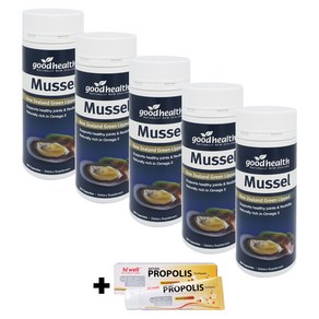 초록홍합 Mussel 굿헬스 초록 입 홍합 뉴질랜드 효능 1500mg 200캡슐 5통, 5개, 200정