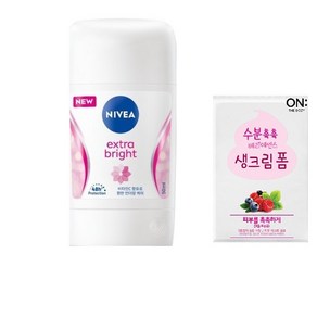 니베아 엑스트라 브라이트 스틱 데오드란트 50ml & 온더바디 생크림 폼 3ML