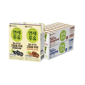 연세우유 [연세] 뼈를 생각한 두유 190ml 48팩(검은콩+호두아몬드), 48개