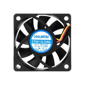 COOLERTEC CT-6015L12RA-3P 팬쿨러/유체/60mm/15T/3핀 케이스쿨러, 선택없음, 선택없음, 1개