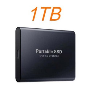 외장하드4TB 2TB 5TB 휴대용 SSD 드라이브 솔리드 스테이트 디스크 USB 31 C타입 고속 저장 장치 노트북 데스크탑 맥용 1TB, 없음, 1) Black 1TB