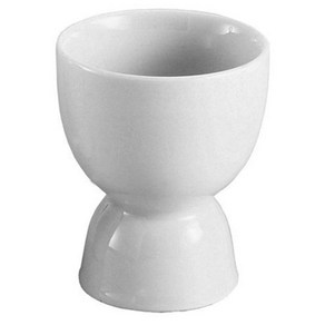 Hic 400220 Double Egg Cup Porcelain 3-1/4