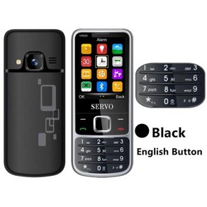 SERVO V9500 4 SIM 카드 휴대폰 속도 다이얼 매직 보이스 원 키 레코더 FM 라디오 전화번호부 1000 블랙리, 01 Standad, 01 English Button Black