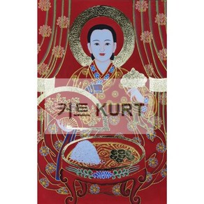 대신 할머니 불당 법당 큐빅 그림 만들기 선물 비즈 공예 종교 보석십자수 재료 세트, 70x90cm 전체 원형 큐빅, 1개