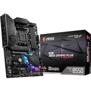 MSI MPG B550 게이밍 PLUS 마더보드 AMD AM4 DDR4 PCIe 4.0 SATA 6Gbs M.2 USB 3.2, 1개