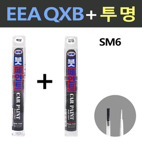 일신 삼성 SM6 EEA QXB 화이트 붓페인트 + 투명마감용 붓페인트 15ml, 1개