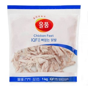 올품 뼈없는닭발 IQF 3kg(1kg X 3봉) 무뼈 냉동 IFF, 3개, 1kg