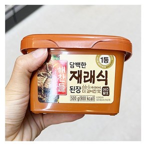 캔디사은품 + 해찬들 담백한 재래식 된장, 2개, 500g