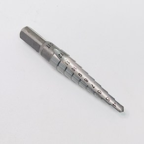 국산 스텝드릴 철판 놋쇠 동판 알루미늄 나무 플라스틱 홀가공, (4~12MM) TRE-01, 1개