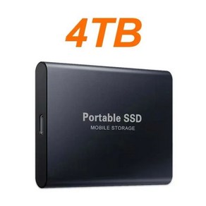 휴대용 외장 하드 드라이브 노트북 데스크탑 휴대폰용 USB 3.1 1TB 대용량 솔리드 하드 디스크, Black 4TB, 4) Black 4TB