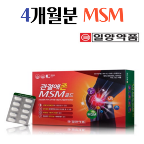 4개월분 일양약품 관절애존 MSM 골드 엠에스엠, 120정, 1개