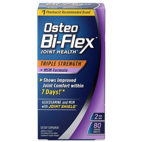 Osteo Bi-Flex 오스테오 바이 플렉스 조인트 헬스+MSM 포뮬라 80정 1병, 1개